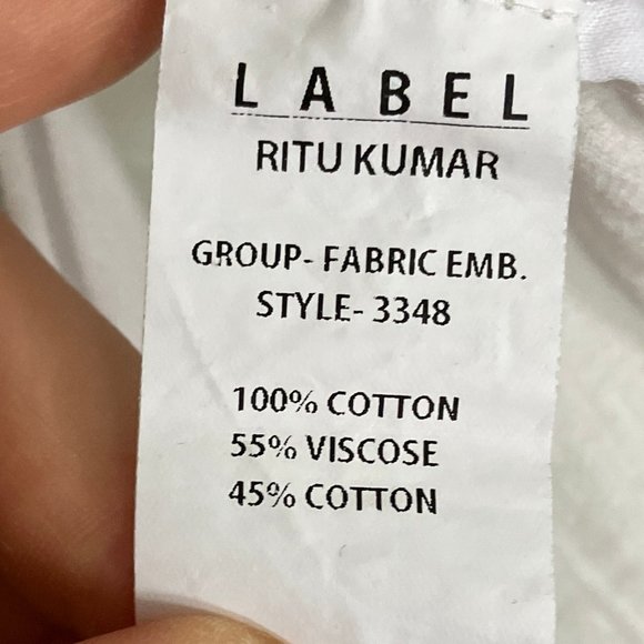 Label Ritu Kumar button up short sleeve blouse size 5 - Picture 5 of 7